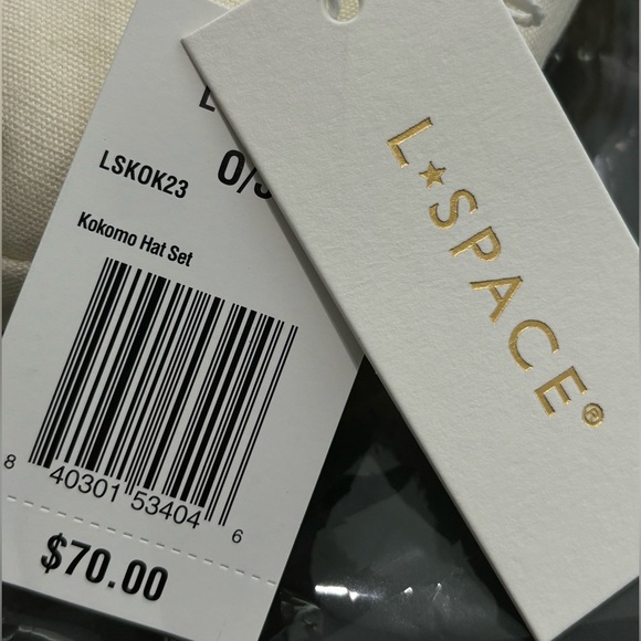 NWT L*SPACE Kimono Hat / Bag Set - Wide Brim Sun Hat - Cream - Picture 5 of 5